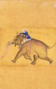 Un mahout chevauchant un éléphant, de l
